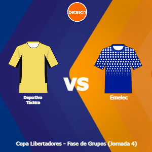 Betsson Ecuador: Deportivo Táchira vs Emelec (3 Mayo) | Pronósticos para la Copa Libertadores